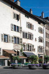 Fototapeta na wymiar Old town of city of Geneva, Switzerland