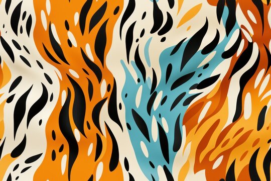 seamless pattern, animal print pattern with colorful zebra pattern.