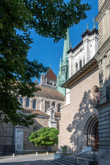 Obraz premium Old town of city of Geneva, Switzerland