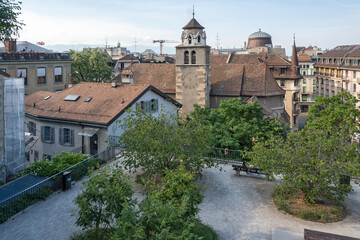 Fototapeta premium Old town of city of Geneva, Switzerland