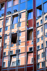 typical windows at a modern office building
