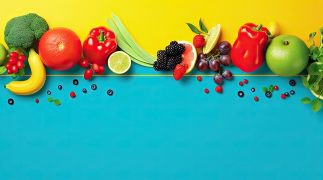 Banner image focusing on healthy cooking and fitness. Illustration