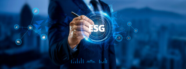 ESG: Environmental, Social, and Governance Criteria Shaping Sustainable and Ethical Business, Magnifying the ESG Icon's Significance for Green Energy Initiatives.