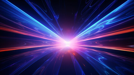 Witness a neon-bathed, high-energy singularity in space, forming an abstract backdrop in this 3D rendering..
