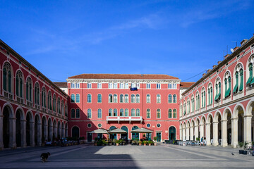 Fototapeta premium the main square in split, croatia