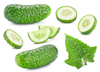 Cucumber isolated on white background