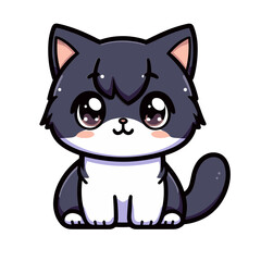 cute cartoon anime style cat
