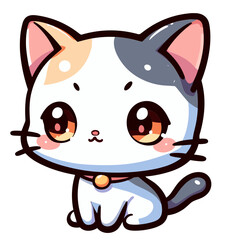 cute cartoon anime style cat