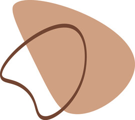 Boho Abstract Hand Drawn, Organic natural colors shapes Background Element 