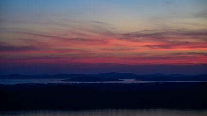 Obraz premium sunset over the adriatic sea outside croatia 
