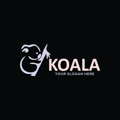 koala logo design vector