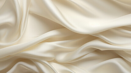 Cream silk satin. Color gradient. Golden luxury elegant abstract background. Shiny, shimmer....
