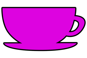 Icono de taza de café rosada