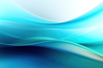 Obraz premium turquoise glowing neon wavy lines 3d abstract background
