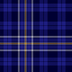 Classic plaid or tartan pattern with yellow and blue - 663495797