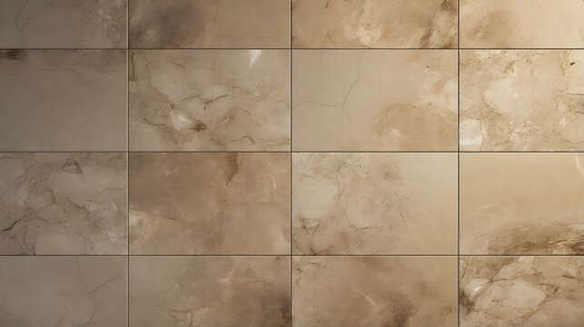 Pattern of Marble Tiles in khaki Colors. Top View