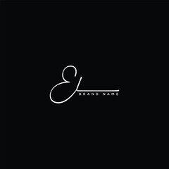 EL letter beauty handwriting vector logo.  - obrazy, fototapety, plakaty