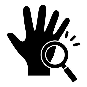 recommend clip art: 手相をルーペで見る