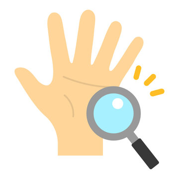 hand magnifying glass inspection flat design clip art preview