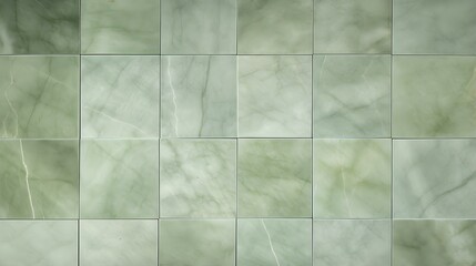 Pattern of Marble Tiles in light green Colors. Top View