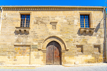 Fototapeta na wymiar Medieval Lapidary Museum Building in Lefkosia City Center, Nicosia in Northern Cyprus. September 2023.