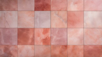 Pattern of Marble Tiles in light red Colors. Top View