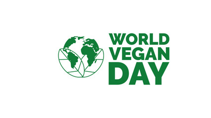 World Vegan Day. November 1.Template for banner, greeting card, poster background. Vector illustration