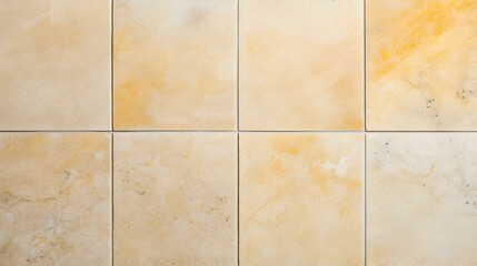 Pattern of Marble Tiles in light yellow Colors. Top View
