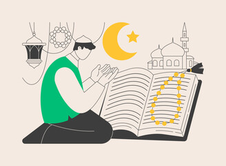 Islam abstract concept vector illustration.