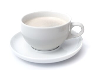 White background with coffee cup 