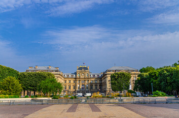 Obraz premium Northern Prefecture building neoclassical architecture style on Place de la Republique Republic Square, Lille city historical center, French Flanders, Nord department, Hauts-de-France Region, France