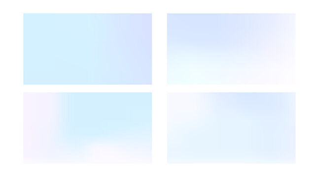 Set of light neon colored backgrounds. Vector modern pastel design template for web and printing.