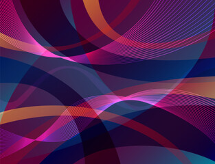 vector modern digital network gradient geometric wave and lines overlapped background for brochure banner and publication.