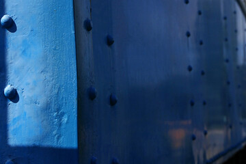 old dirty blue painted metal background