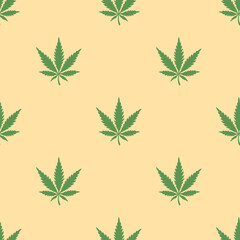 Weed seamless pattern Marijuana cannabis leaf background wallpaper