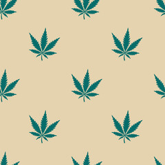 Weed seamless pattern Marijuana cannabis leaf background wallpaper