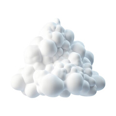 3d cloud computing concept on isolated transparent background png. generated with AI