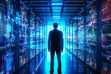 Informaticien g&eacute;rant les serveurs d'une entreprise