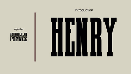 Condensed serif font bold and strong. Vector font with uppercase 