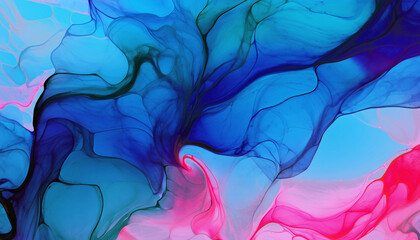 mesmerizing abstract liquid ink flow swirls, background pattern, vibrant neon purple blue pink red color, colorful wallpaper backdrop, intricate fine detail, modern contemporary art texture