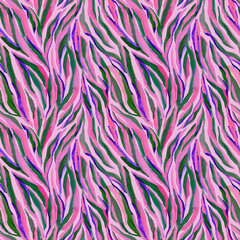Watercolor abstract background of zebra skin imitation. Wildlife zebra skin print