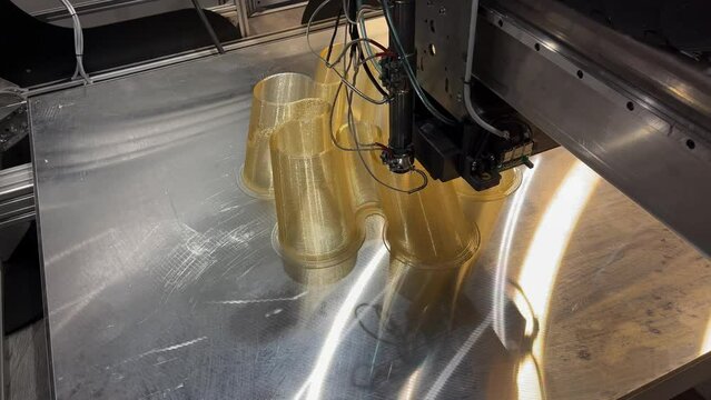 Industrial 3D Printer printing a big object part