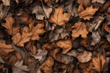 Autumn Leaves Lay Scattered on the Ground
