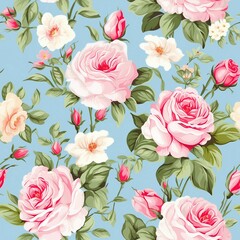 Cottage Garden Roses Pattern