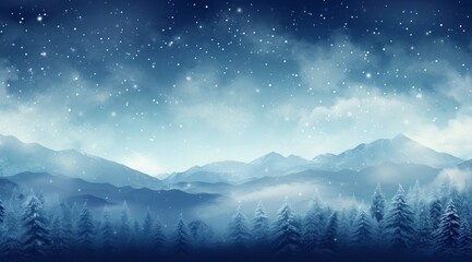 Fototapeta premium a beautiful landscape covered with snowflakes is shown