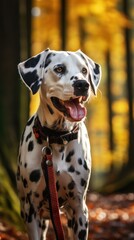 Dalmatian with a unique and creative spotted cut outdoor