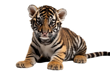 Obraz premium tiger isolated on white background