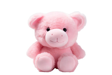 pink teddy bear isolated on white background