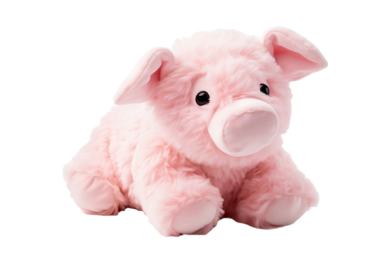 toy pig isolated on white background