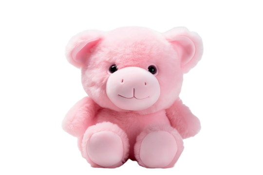 pink teddy bear isolated on white background